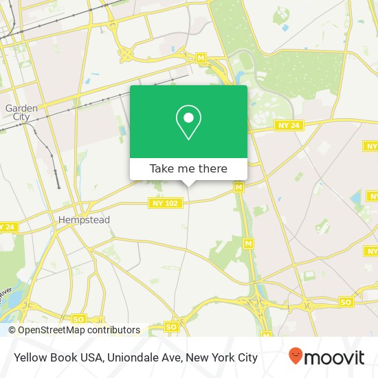 Mapa de Yellow Book USA, Uniondale Ave