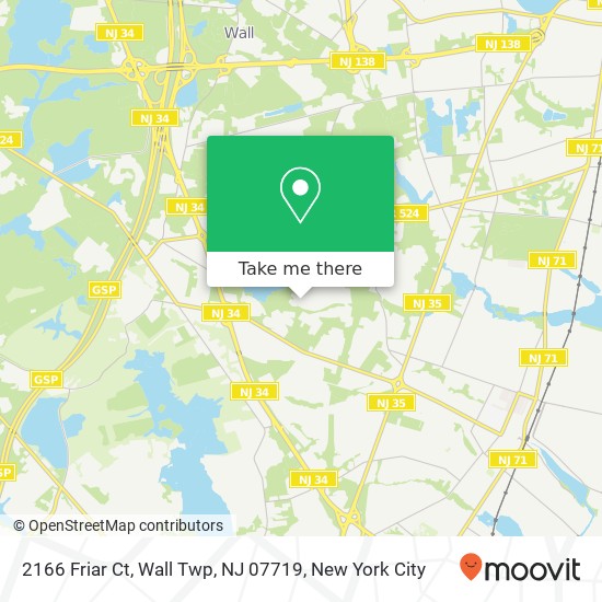 2166 Friar Ct, Wall Twp, NJ 07719 map