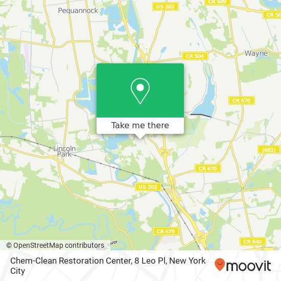 Chem-Clean Restoration Center, 8 Leo Pl map