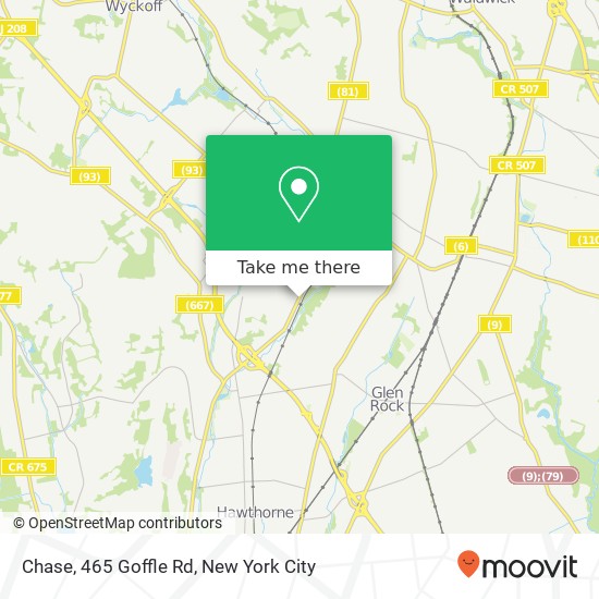 Chase, 465 Goffle Rd map