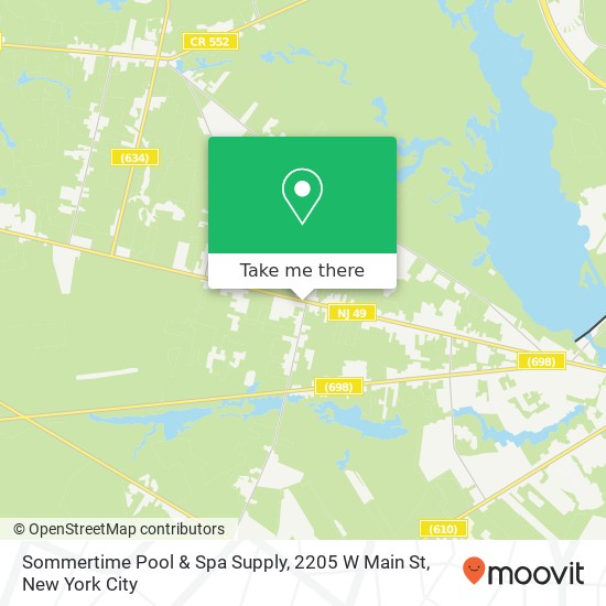 Mapa de Sommertime Pool & Spa Supply, 2205 W Main St