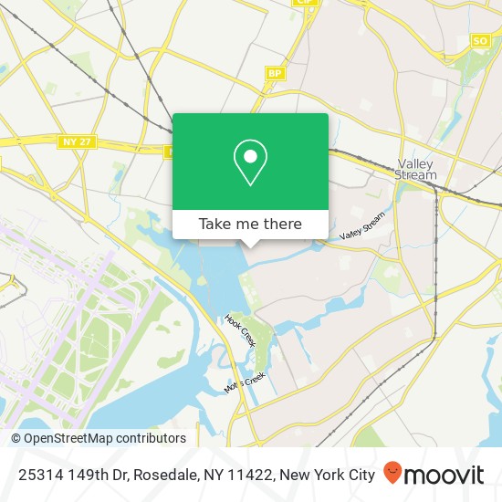 Mapa de 25314 149th Dr, Rosedale, NY 11422