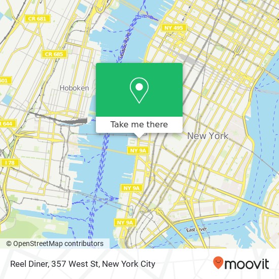 Mapa de Reel Diner, 357 West St