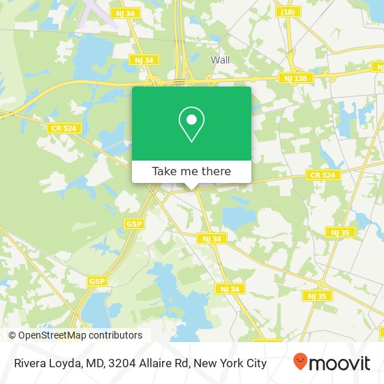 Rivera Loyda, MD, 3204 Allaire Rd map