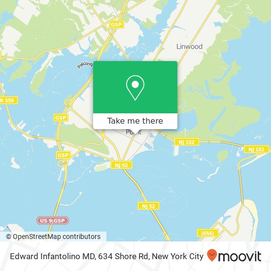 Edward Infantolino MD, 634 Shore Rd map