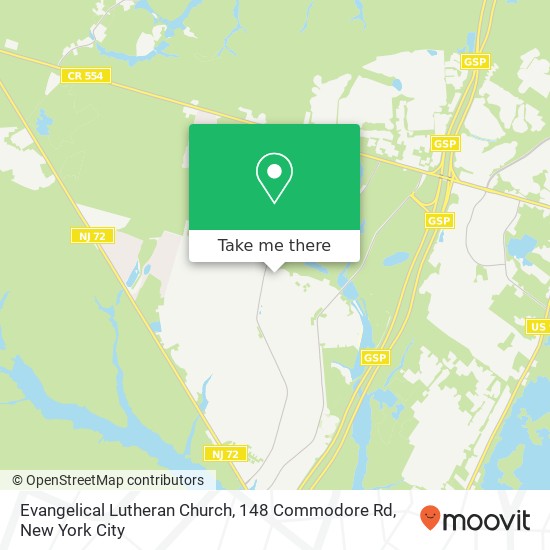 Evangelical Lutheran Church, 148 Commodore Rd map