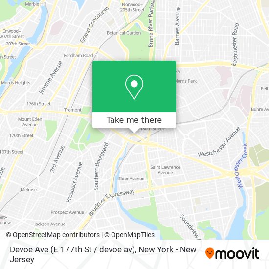 Mapa de Devoe Ave (E 177th St / devoe av)