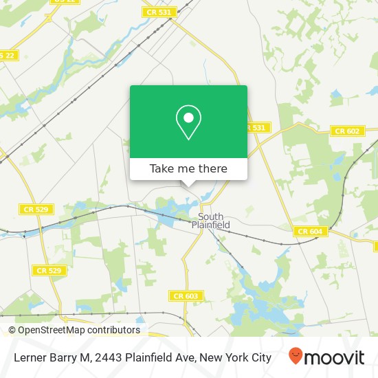 Mapa de Lerner Barry M, 2443 Plainfield Ave