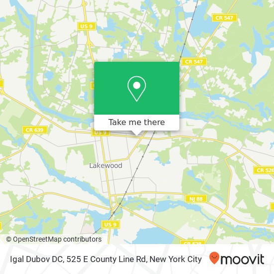 Igal Dubov DC, 525 E County Line Rd map