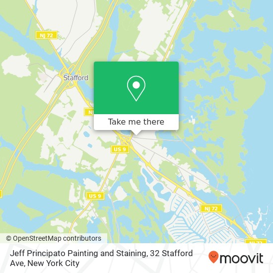 Mapa de Jeff Principato Painting and Staining, 32 Stafford Ave