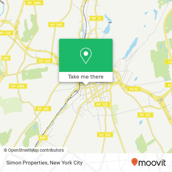 Mapa de Simon Properties, 100 Main St