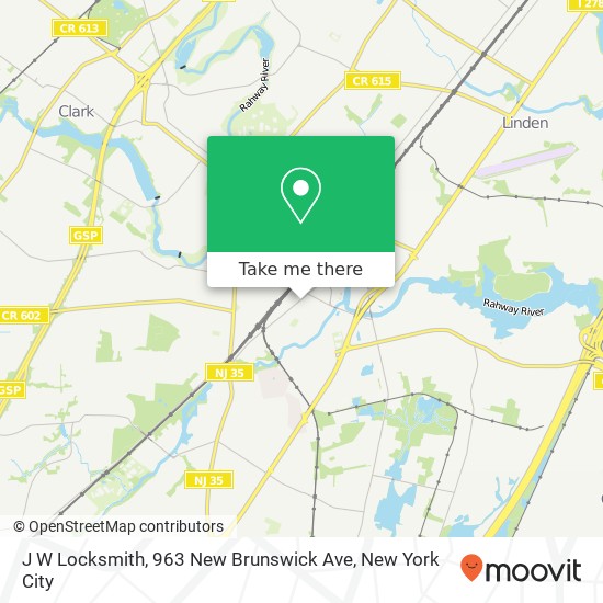 Mapa de J W Locksmith, 963 New Brunswick Ave