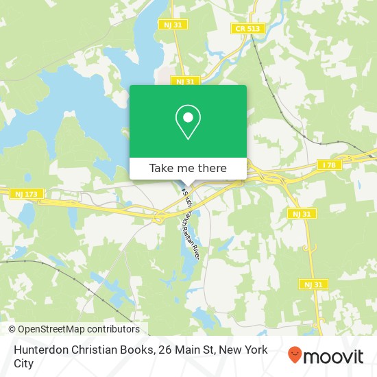 Mapa de Hunterdon Christian Books, 26 Main St