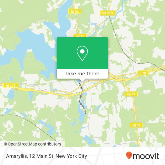 Amaryllis, 12 Main St map