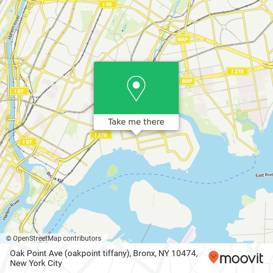 Oak Point Ave (oakpoint tiffany), Bronx, NY 10474 map