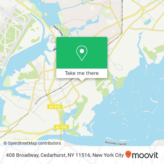 Mapa de 408 Broadway, Cedarhurst, NY 11516