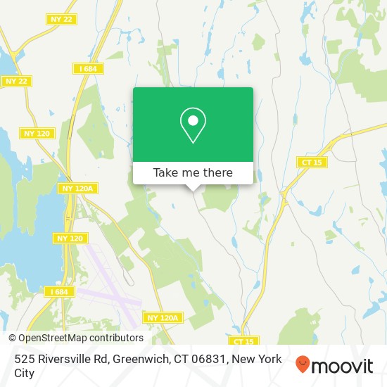 Mapa de 525 Riversville Rd, Greenwich, CT 06831