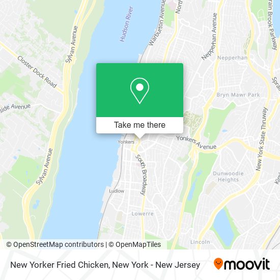 New Yorker Fried Chicken map