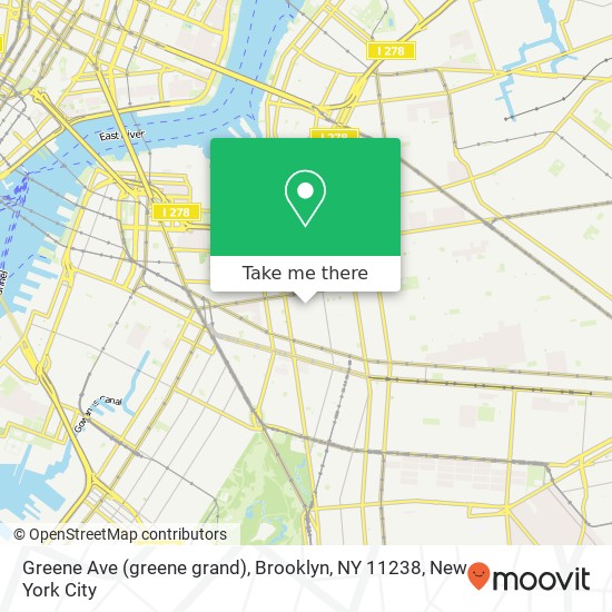 Mapa de Greene Ave (greene grand), Brooklyn, NY 11238