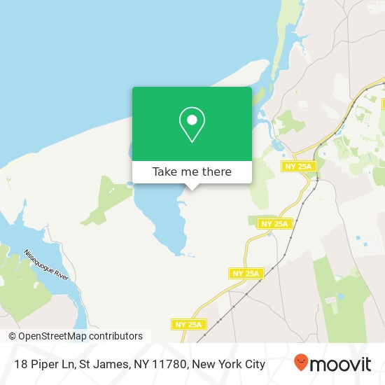 Mapa de 18 Piper Ln, St James, NY 11780