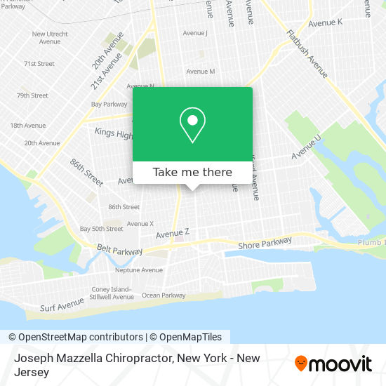 Joseph Mazzella Chiropractor map