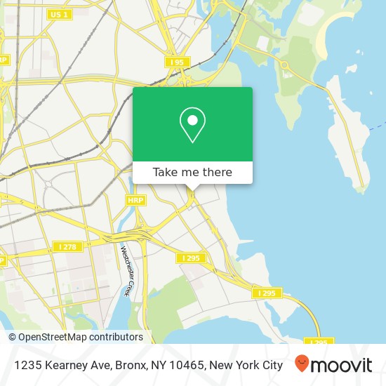 Mapa de 1235 Kearney Ave, Bronx, NY 10465