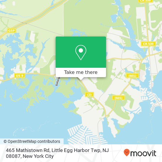 465 Mathistown Rd, Little Egg Harbor Twp, NJ 08087 map