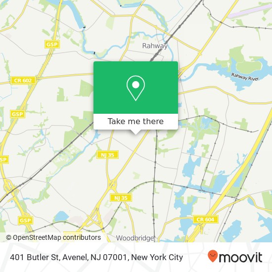 401 Butler St, Avenel, NJ 07001 map