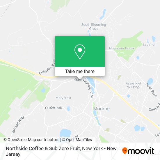 Northside Coffee & Sub Zero Fruit map