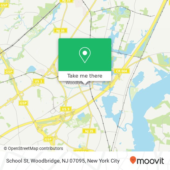 Mapa de School St, Woodbridge, NJ 07095