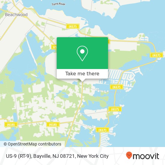 Mapa de US-9 (RT-9), Bayville, NJ 08721