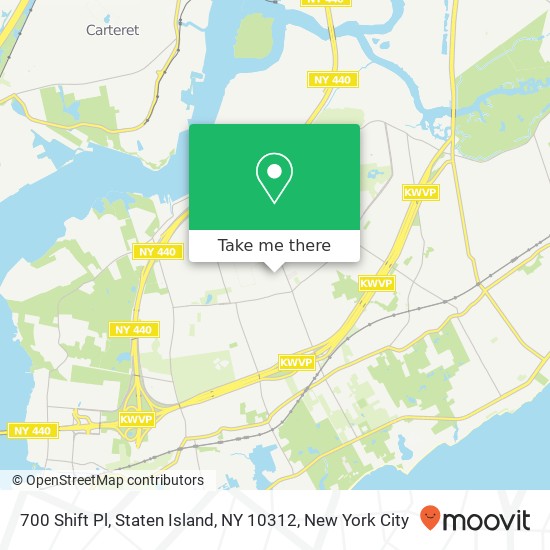 Mapa de 700 Shift Pl, Staten Island, NY 10312