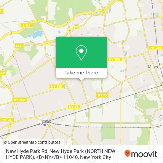 Mapa de New Hyde Park Rd, New Hyde Park (NORTH NEW HYDE PARK), <B>NY< / B> 11040