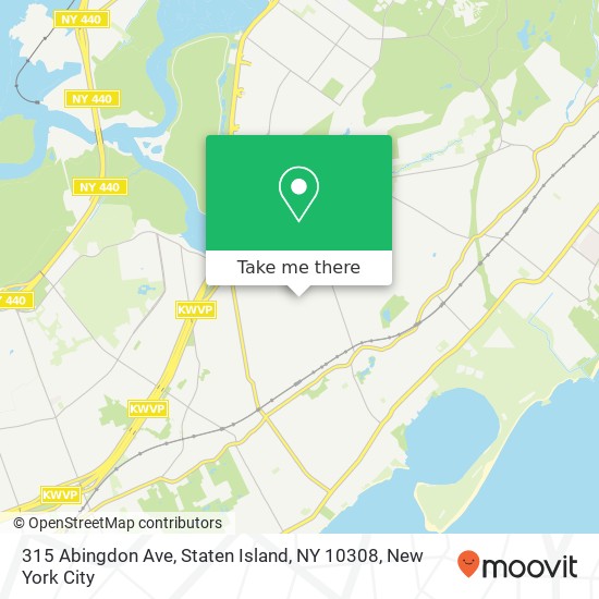 Mapa de 315 Abingdon Ave, Staten Island, NY 10308