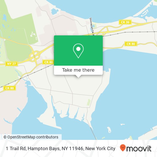 1 Trail Rd, Hampton Bays, NY 11946 map