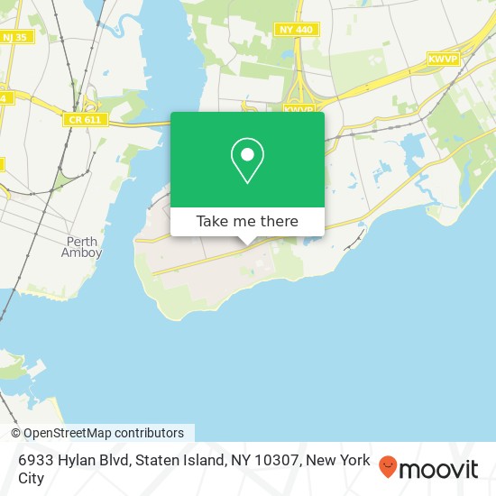 Mapa de 6933 Hylan Blvd, Staten Island, NY 10307