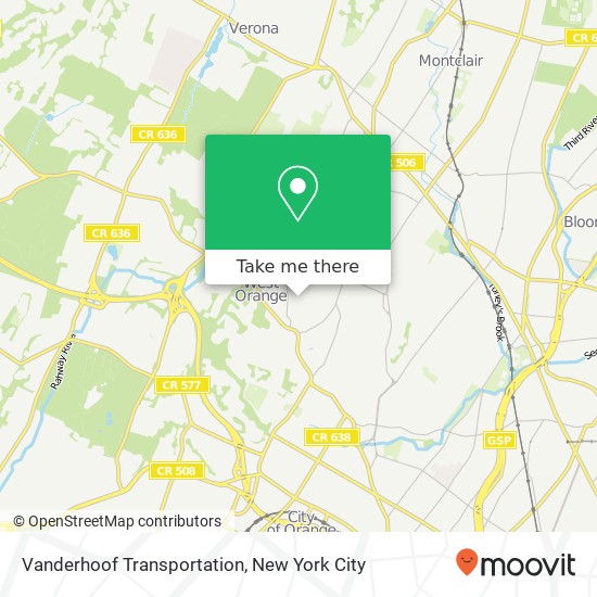 Mapa de Vanderhoof Transportation