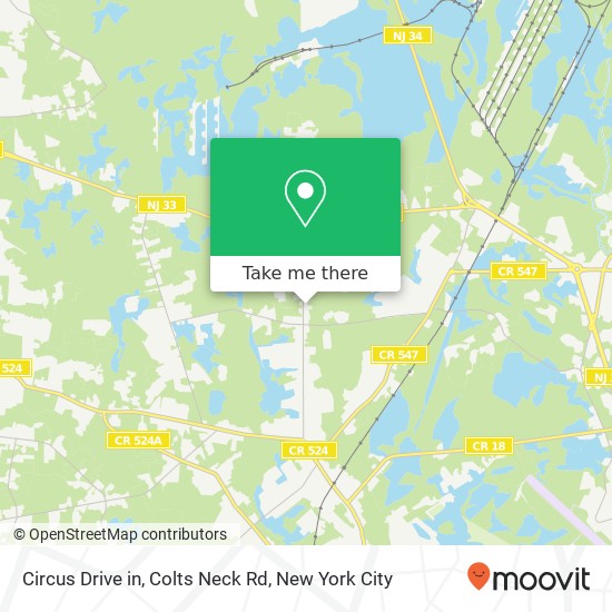 Mapa de Circus Drive in, Colts Neck Rd