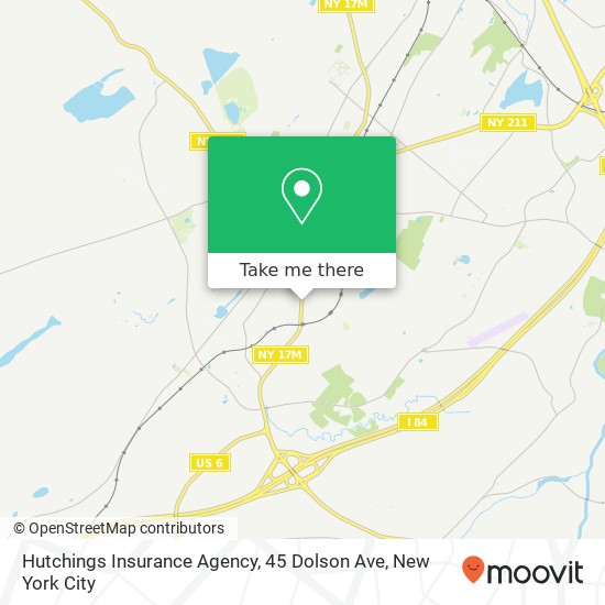 Mapa de Hutchings Insurance Agency, 45 Dolson Ave