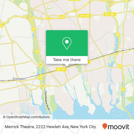 Mapa de Merrick Theatre, 2222 Hewlett Ave