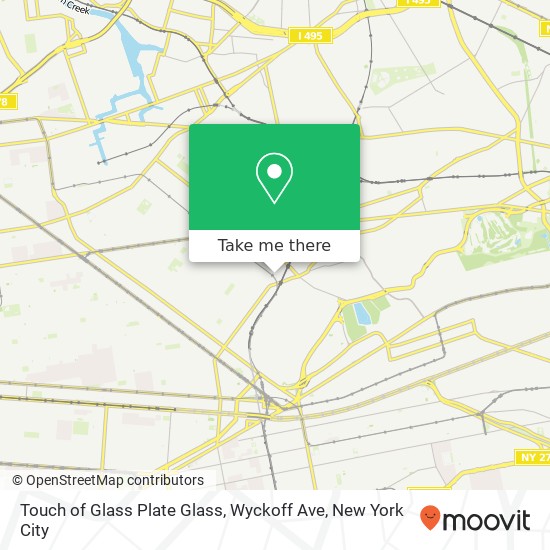 Touch of Glass Plate Glass, Wyckoff Ave map