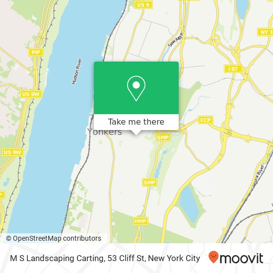 M S Landscaping Carting, 53 Cliff St map