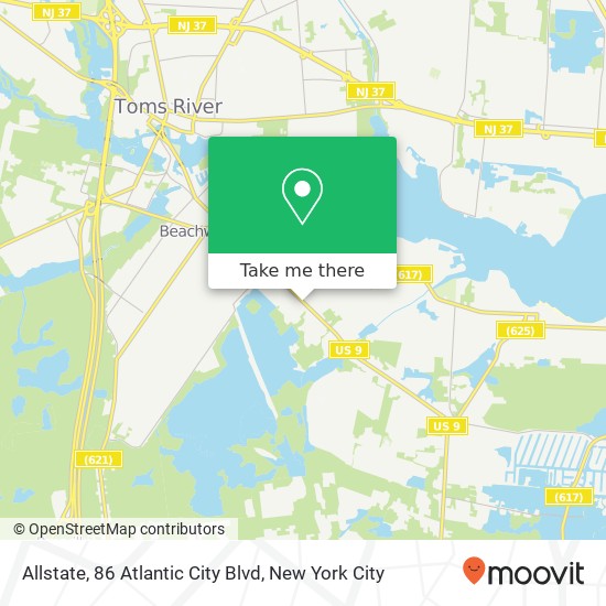 Mapa de Allstate, 86 Atlantic City Blvd