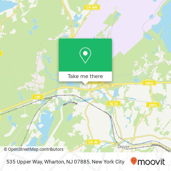 Mapa de 535 Upper Way, Wharton, NJ 07885
