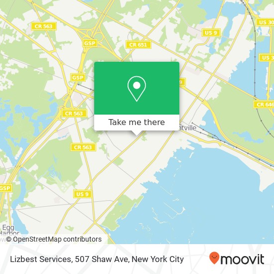 Mapa de Lizbest Services, 507 Shaw Ave
