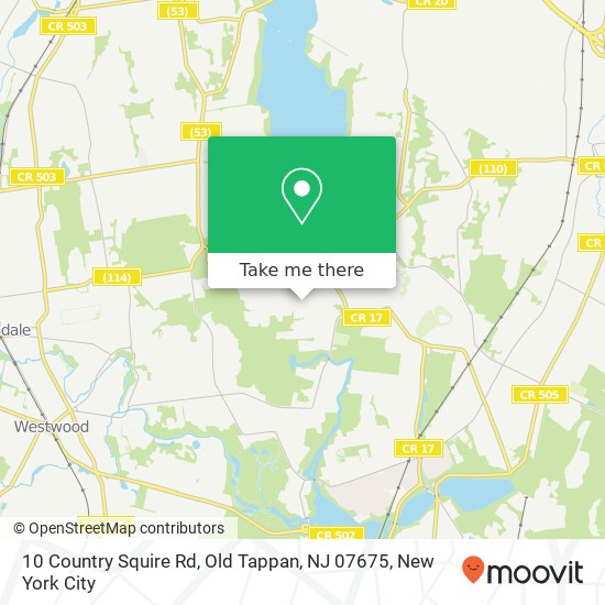 Mapa de 10 Country Squire Rd, Old Tappan, NJ 07675