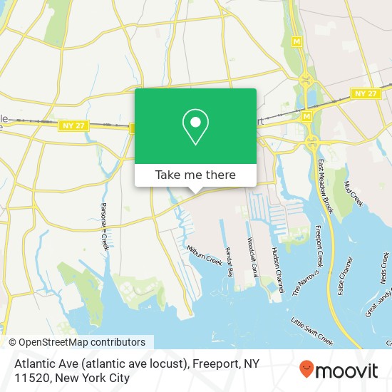 Mapa de Atlantic Ave (atlantic ave locust), Freeport, NY 11520