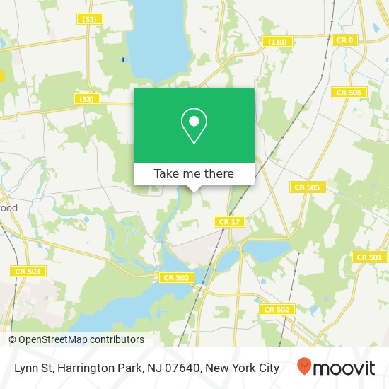 Mapa de Lynn St, Harrington Park, NJ 07640