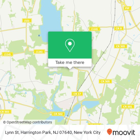 Mapa de Lynn St, Harrington Park, NJ 07640