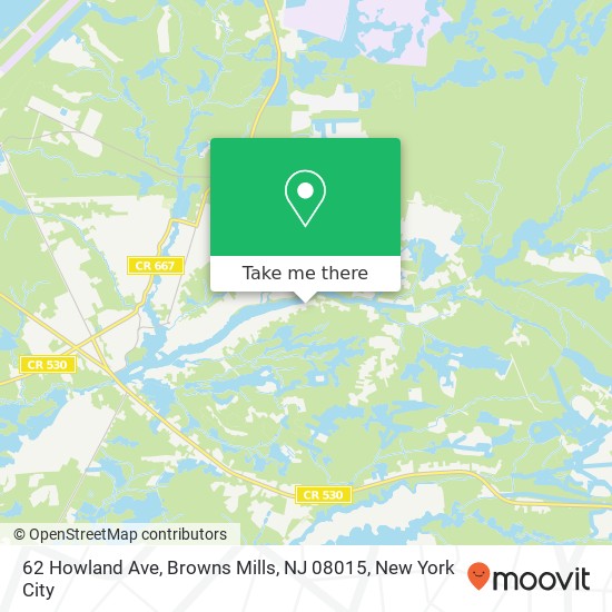 62 Howland Ave, Browns Mills, NJ 08015 map